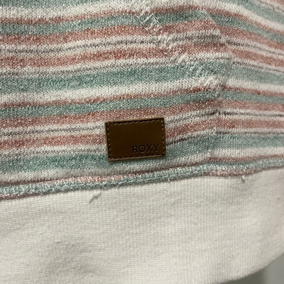 Roxy women's M terry cloth stripe full zip hoodie EUC - Picture 2 of 8